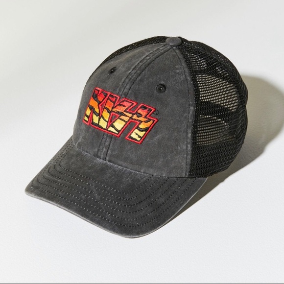 Kiss Baseball Cap Cott Adjustable Cap New Official Tag Red On White Logo